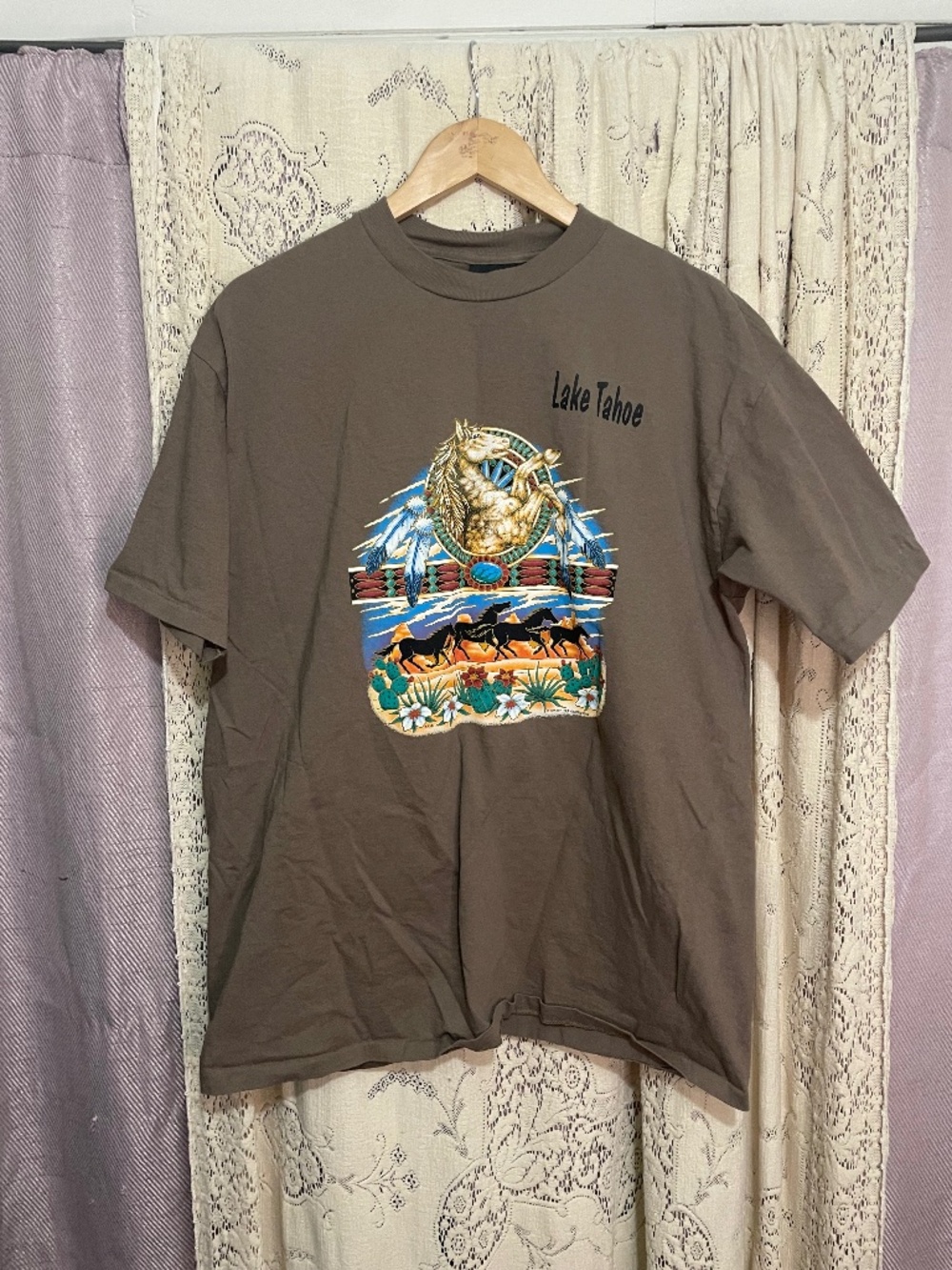 Robert Allan: lake Tahoe shirt with horse graphic